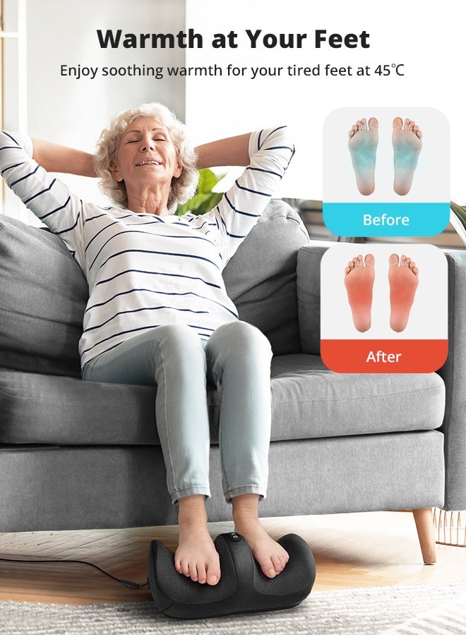 Foot Massager with Heat, Feet and Calf Massager Machine with Massage Roller